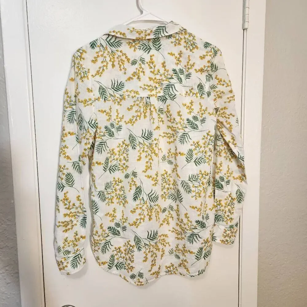 Springfield yellow flower blouse